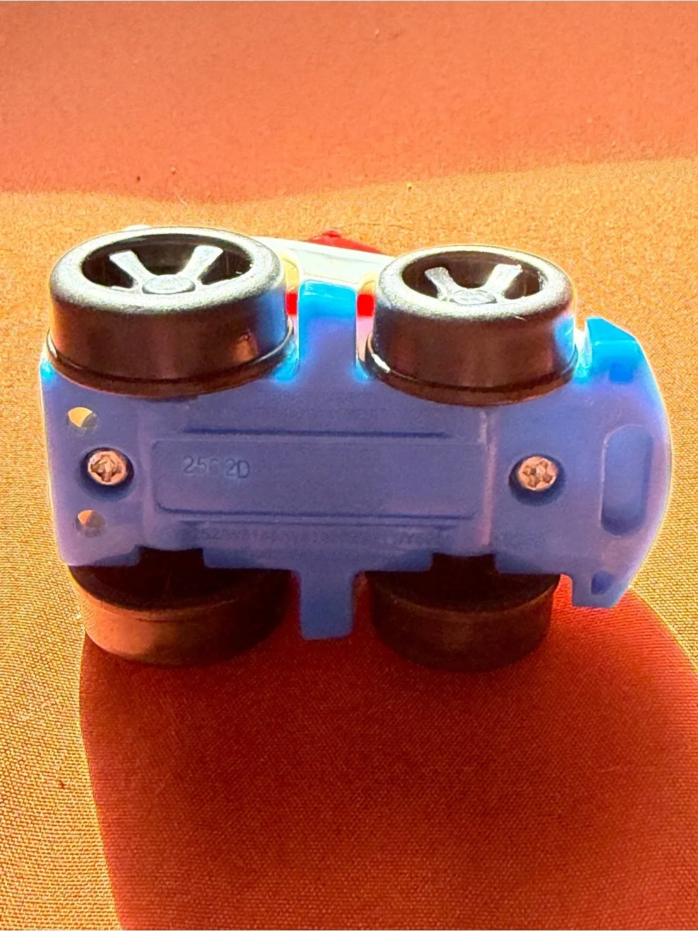 Fisher-Price Little People White #3 Race Car with Red Driver